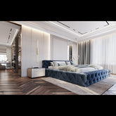 Trueliving Luxurious Panel Light masterbed Laminated Finish & PU Finish 6Ft *6Ft *1Ft